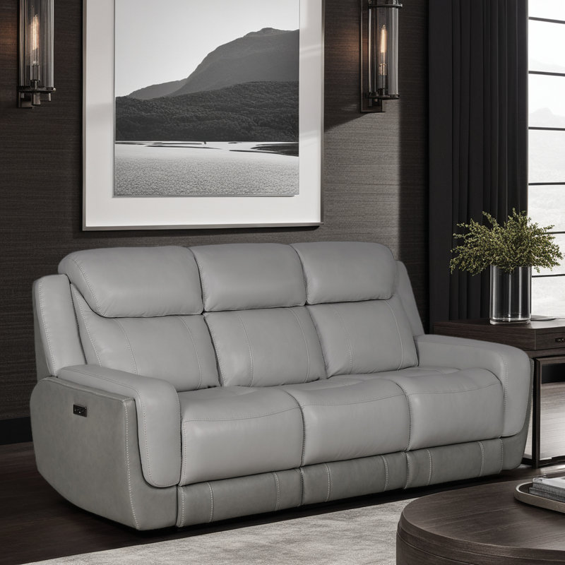 Rexine 86.5 Upholstered Power Reclining Sofa